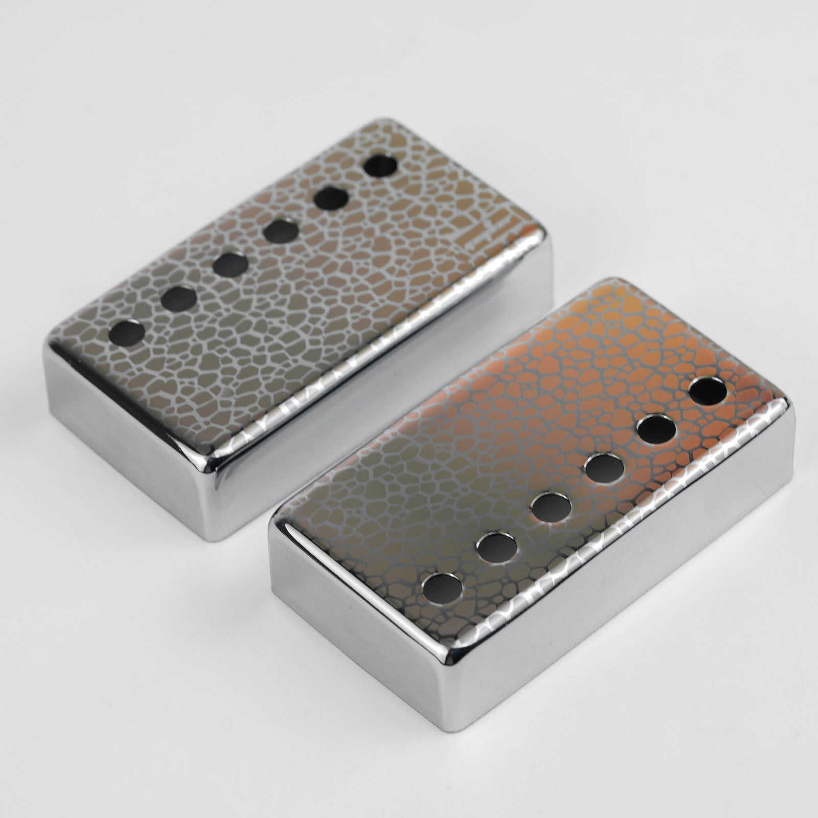 Guyker PC016 Nickel Silver Humbucker Iridescent Stone Pattern Guitar Pickup Covers Set7