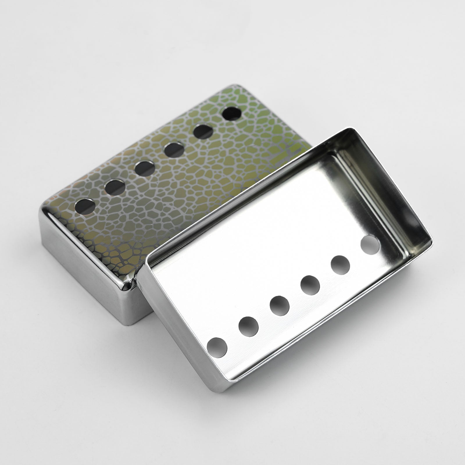 Guyker PC016 Nickel Silver Humbucker Iridescent Stone Pattern Guitar Pickup Covers Set4