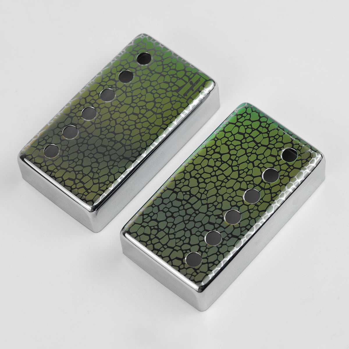Guyker PC016 Nickel Silver Humbucker Iridescent Stone Pattern Guitar Pickup Covers Set12