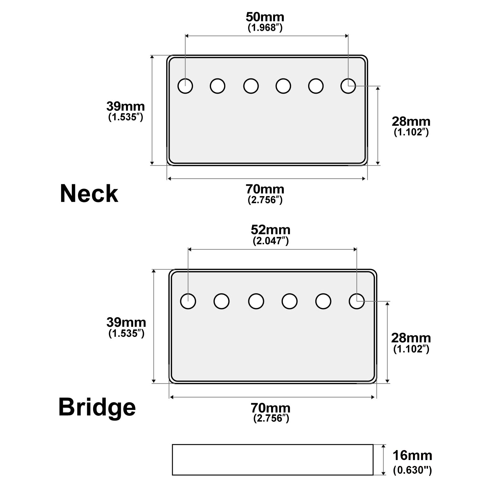 Pickup Covers size Hollow Kaleidoscope Humbucker Pickup Covers Set | Guyker