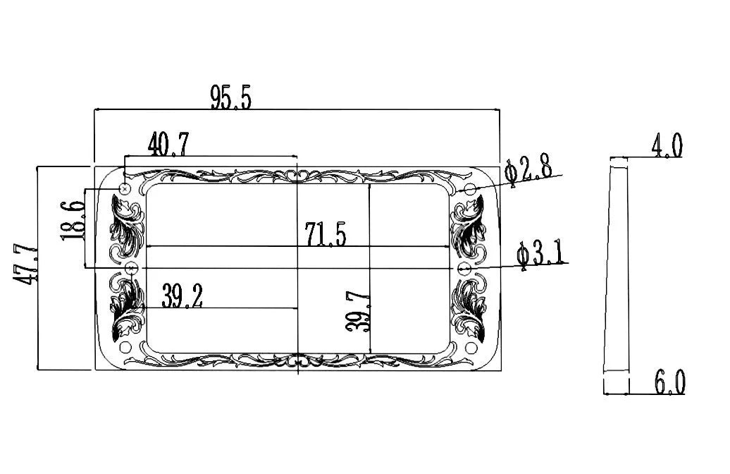 Pickup Rings for Humbucker Pickups Flat Top Electric Guitar | Guyker