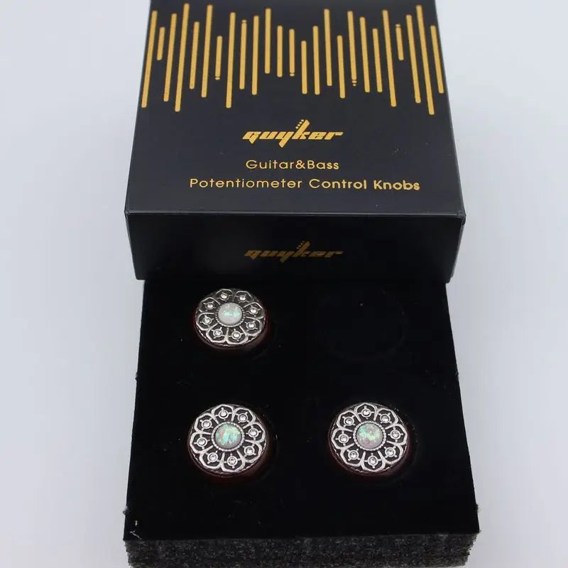 Potentiometer Knob with Decorative Top – 6MM Guitar Control Knobs | Guyker