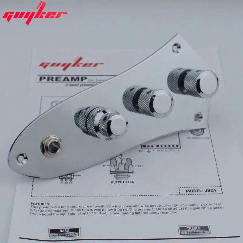 Preamp Control Plate with Adjustable Gain for JB Bass | Guyker