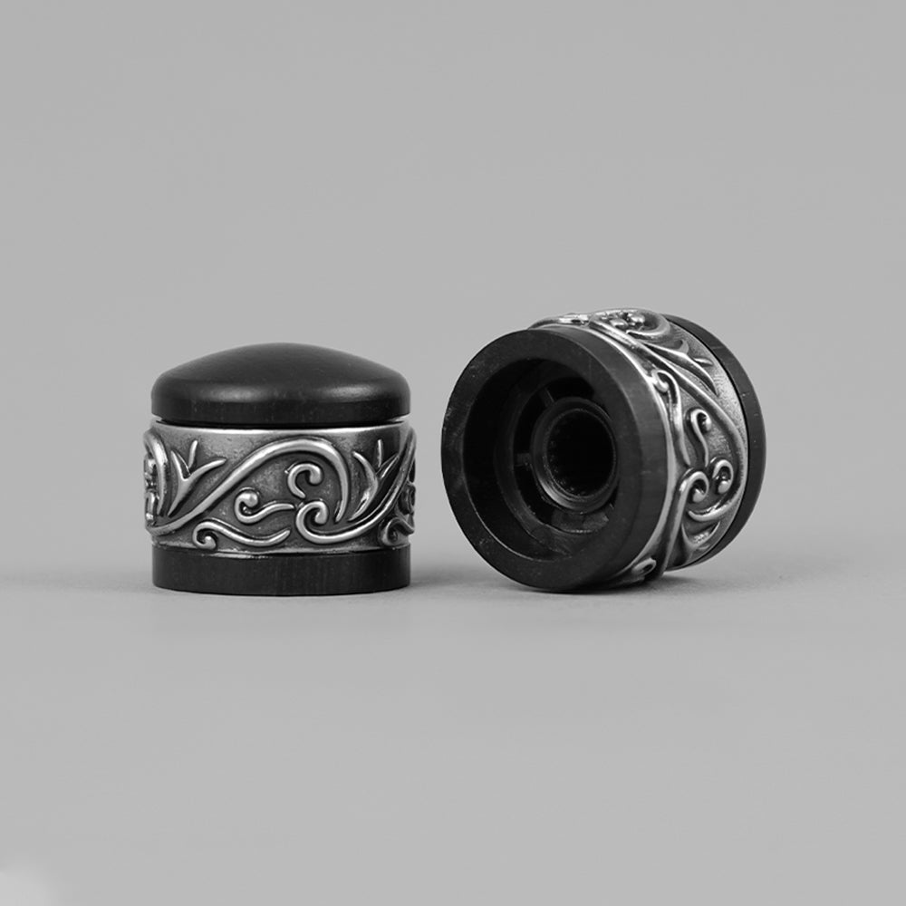 Red Sandalwood & Ebony Potentiometer Control Knob Dia. 6mm for Guitar & Bass | Guyker