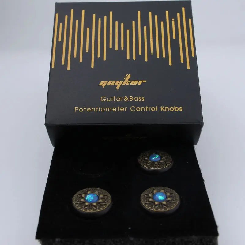 Retro Pattern Surface Potentiometer Control Knob Dia. 6mm for Guitar & Bass | Guyker
