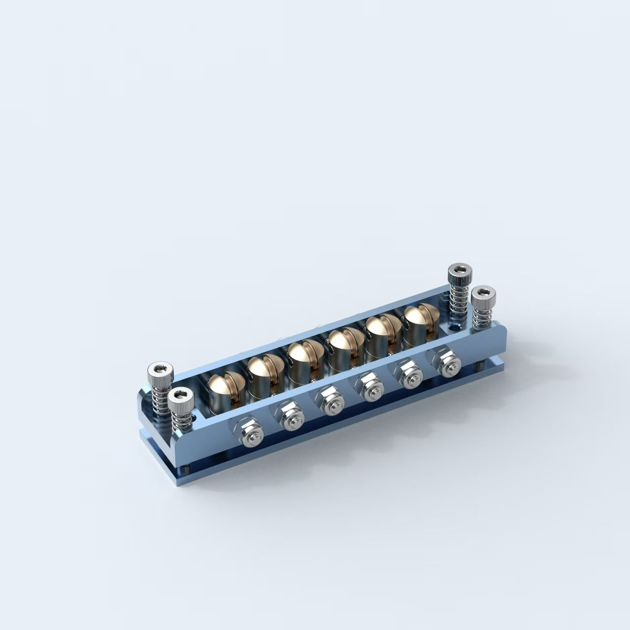 Roller Saddle Hardtail Bridge 6-String Guitars – Rickenbacker Style, Dual-String Spacing Guyker