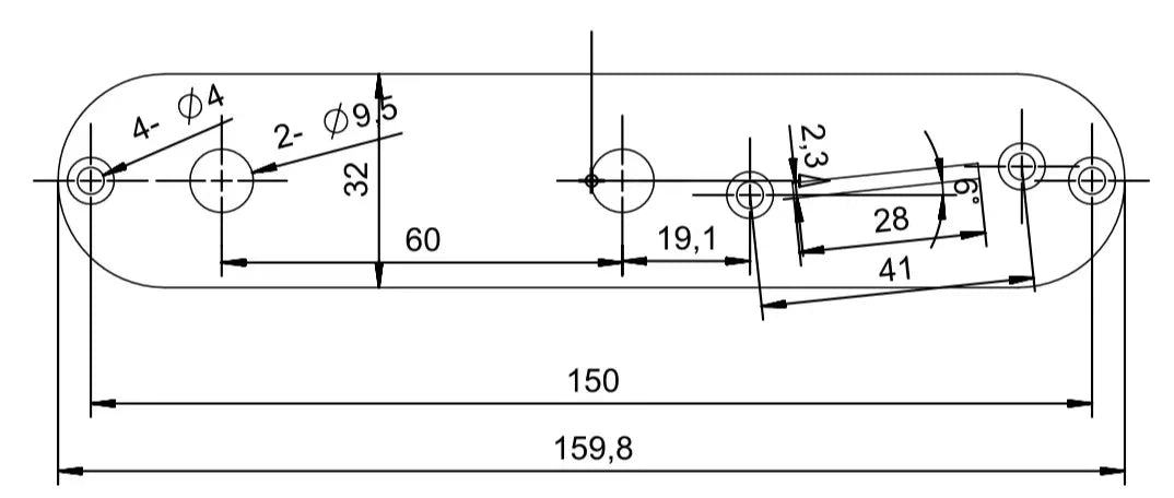 NS005-TI-Titanium Alloy Control Plate Knob Mechanical Pattern for Fend TL Parts Replacement