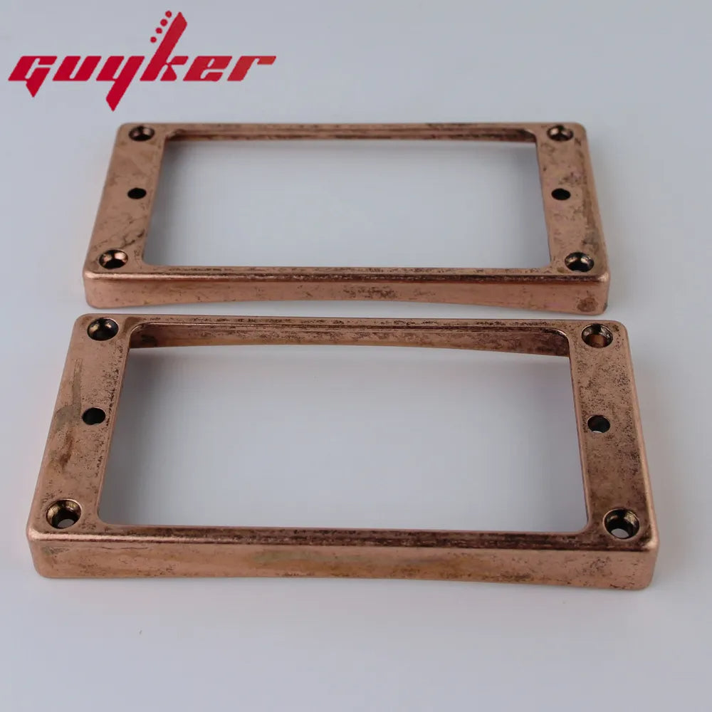 1 Set Rainbow/Red Humbucker Pickup Frames neck and bridge Pickup Mounting Ring Curved Tapered For LP Electric Guitar