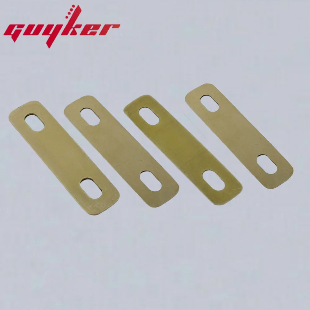 4Pcs Connection Guitar Neck Plate Guitar Neck Shim Heightening Gasket  Bass Instrument Accessories Tool Brass