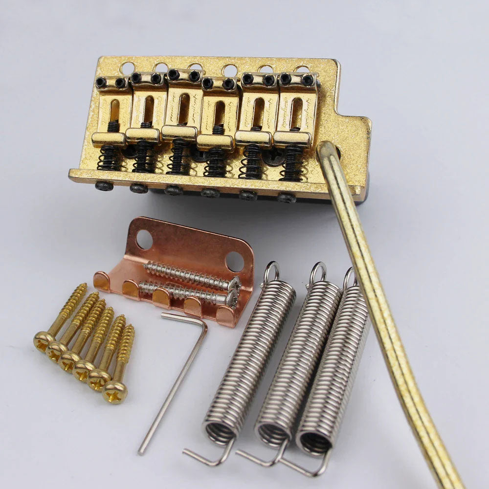 ST Tremolo Bridge Vintage Bent Steel Saddles Brass Block Guyker