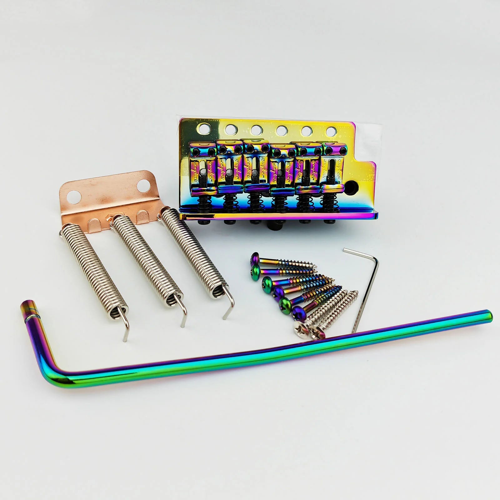 ST Tremolo Bridge Vintage Bent Steel Saddles Brass Block Guyker