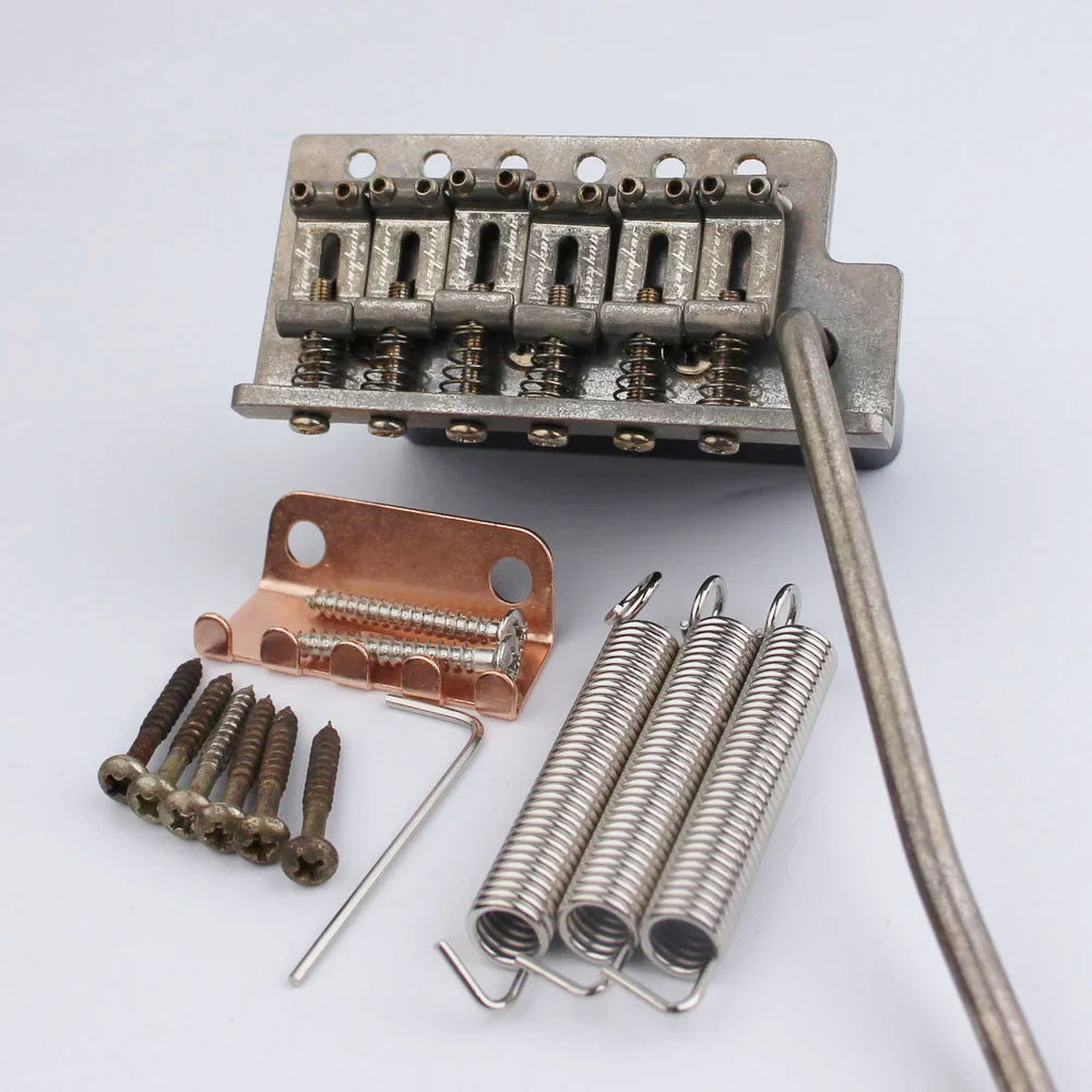 ST Tremolo Bridge Vintage Bent Steel Saddles Brass Block Guyker