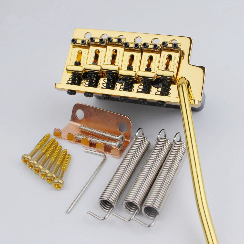 ST Tremolo Bridge Vintage Bent Steel Saddles Brass Block Guyker