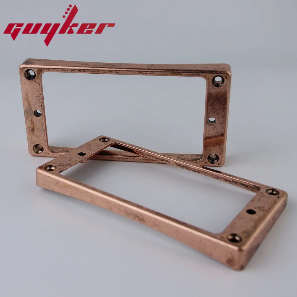 1 Set Rainbow/Red Humbucker Pickup Frames neck and bridge Pickup Mounting Ring Curved Tapered For LP Electric Guitar