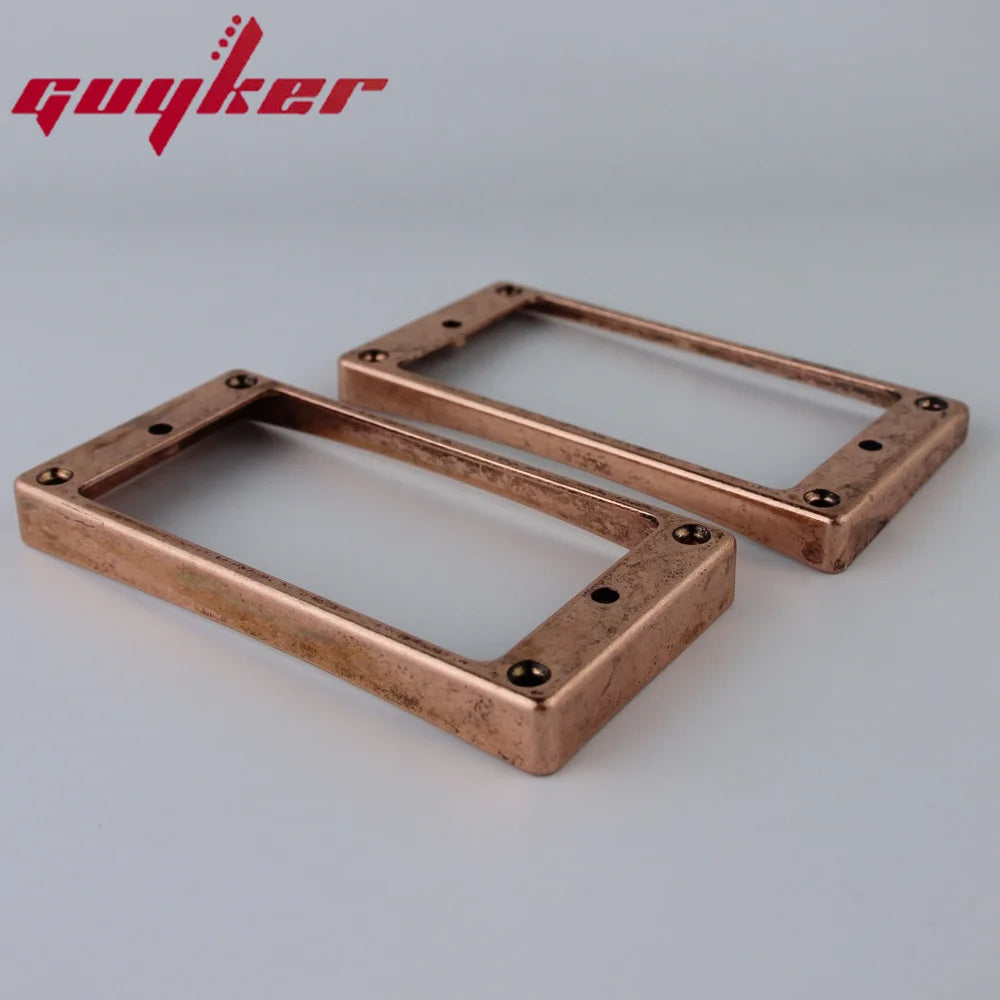 1 Set Rainbow/Red Humbucker Pickup Frames neck and bridge Pickup Mounting Ring Curved Tapered For LP Electric Guitar