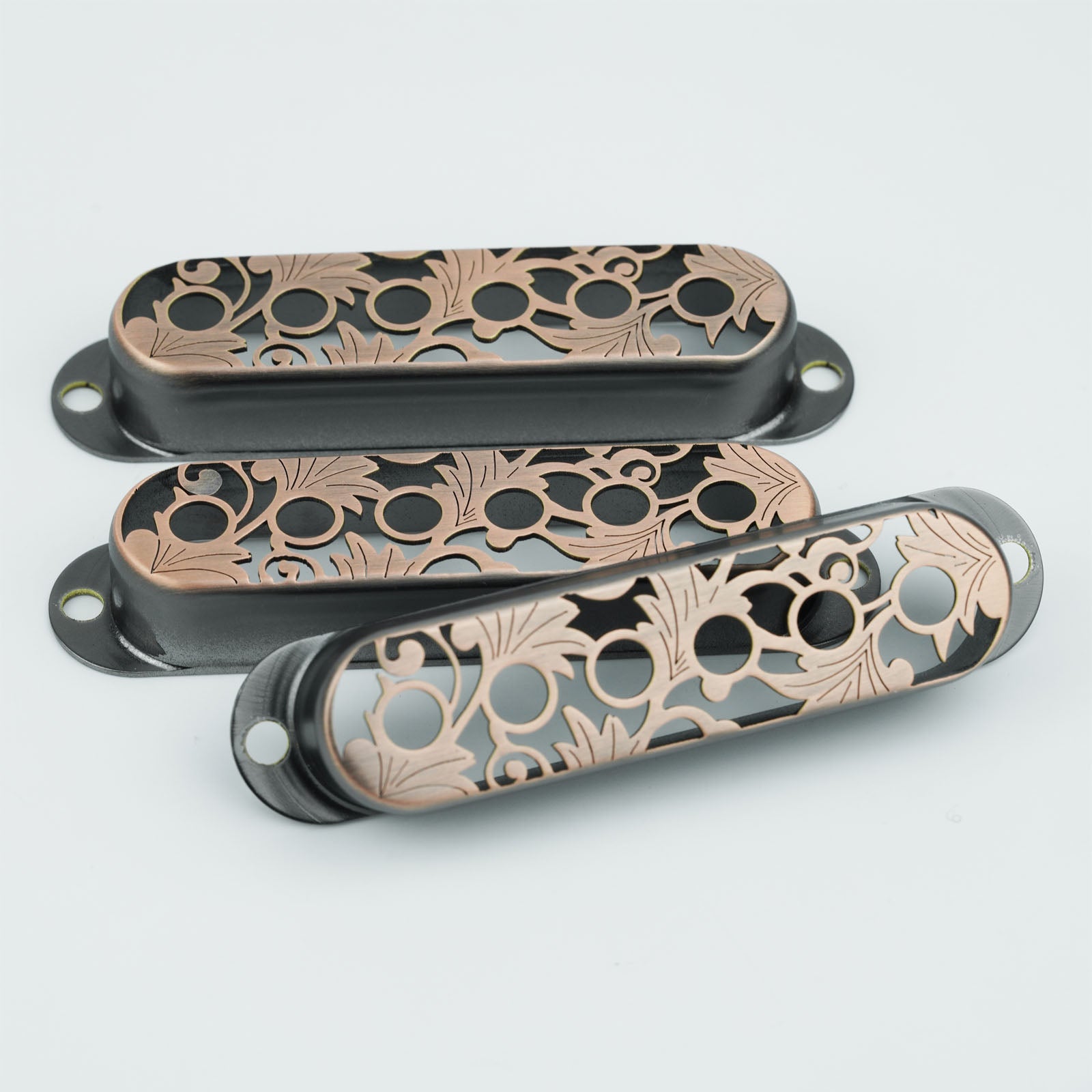 Single Coil Pickup Covers – Copper Hollow Design 52mm | Guyker