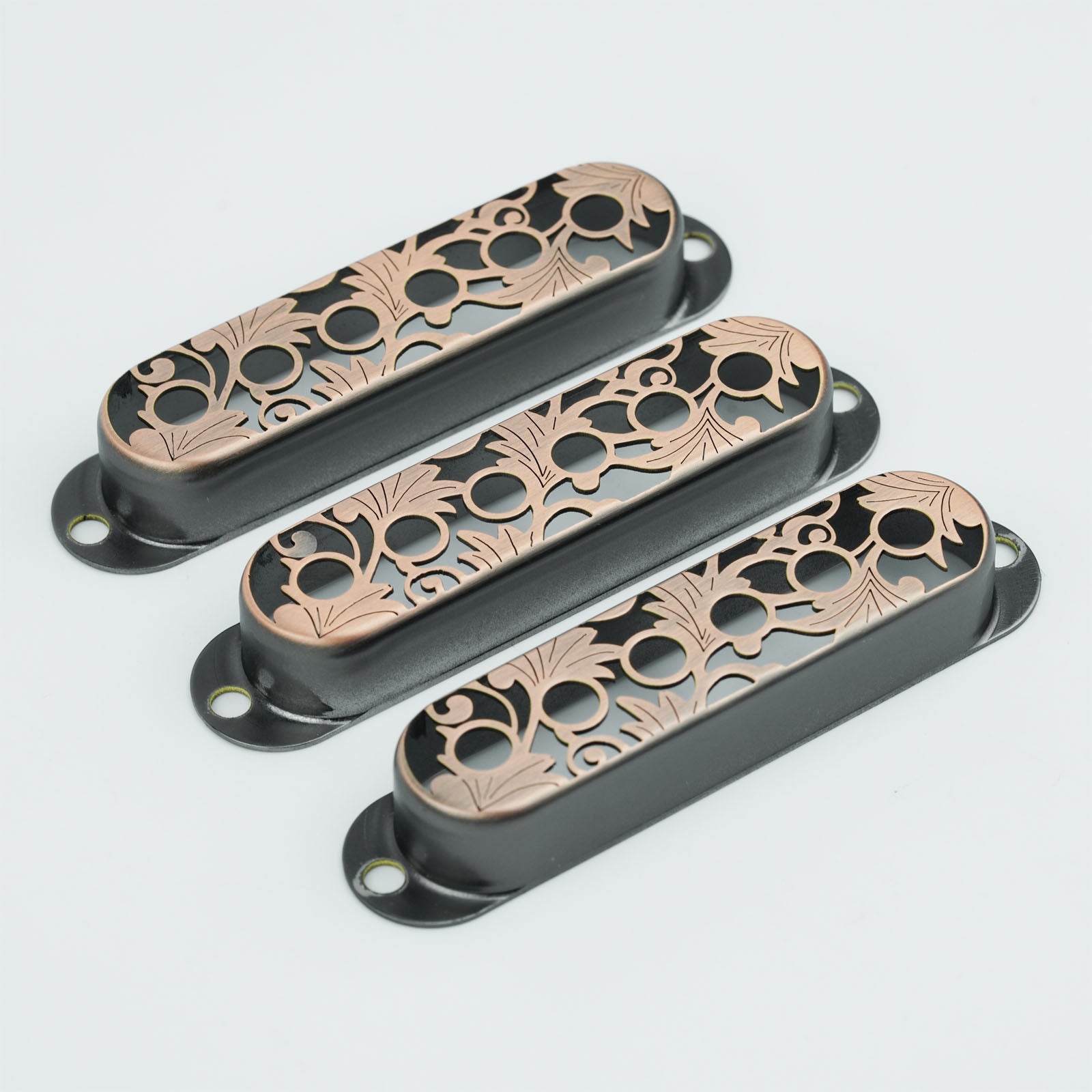 Single Coil Pickup Covers – Copper Hollow Design 52mm | Guyker