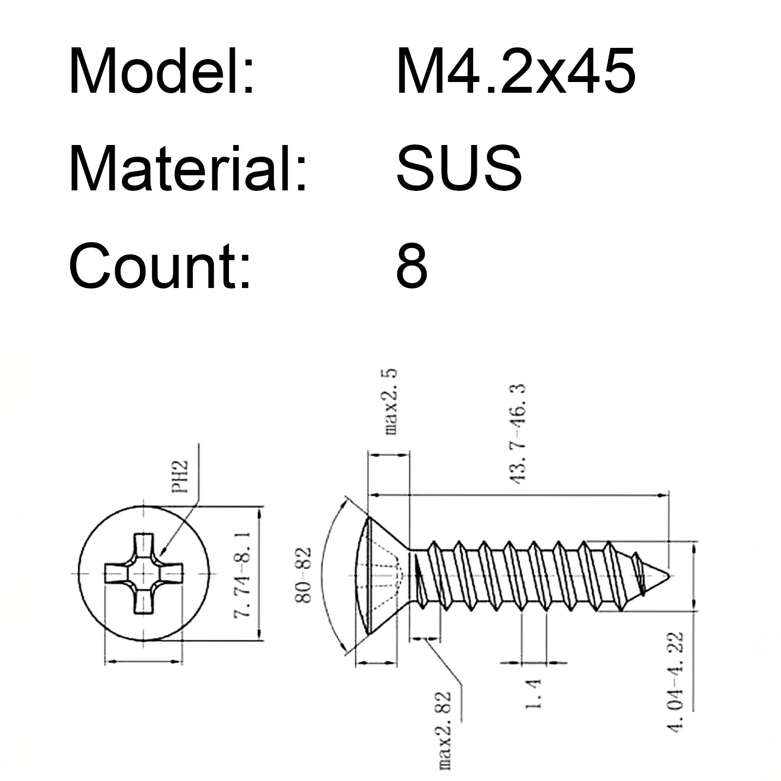 Stainless Steel Reinforced Plate Screws for Guitar & Bass | Guyker