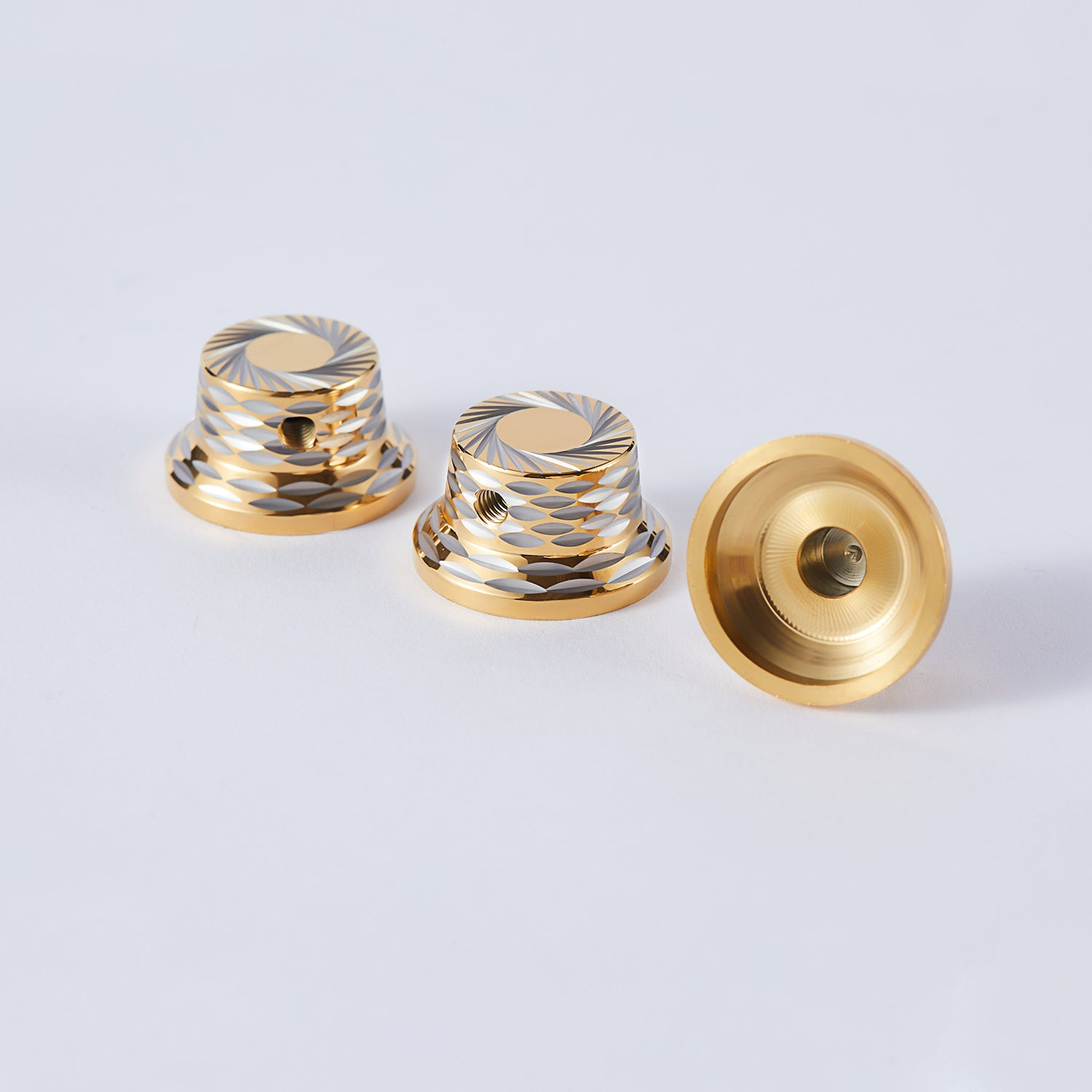 Sunflower Pattern Metal Control Knob Dia. 6mm for Electric Guitar & Bass | Guyker