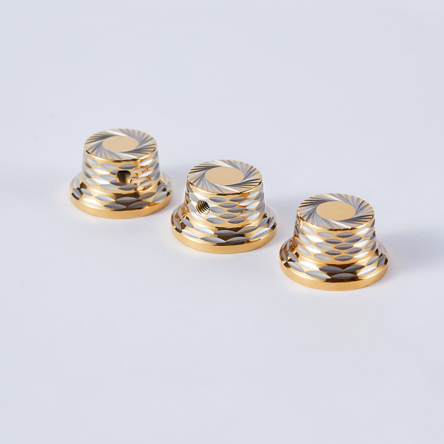 Sunflower Pattern Metal Control Knob Dia. 6mm for Electric Guitar & Bass | Guyker