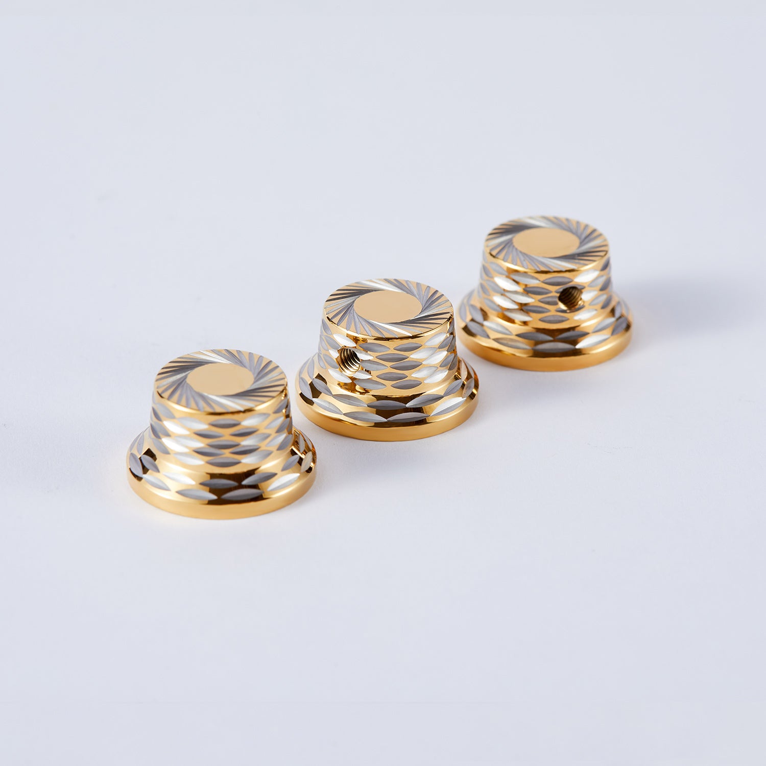 Sunflower Pattern Metal Control Knob Dia. 6mm for Electric Guitar & Bass | Guyker