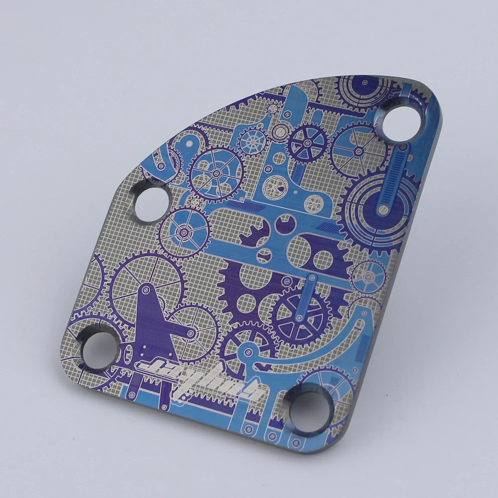 Titanium Electric Guitar Neck Back Mounting Plate| Guyker