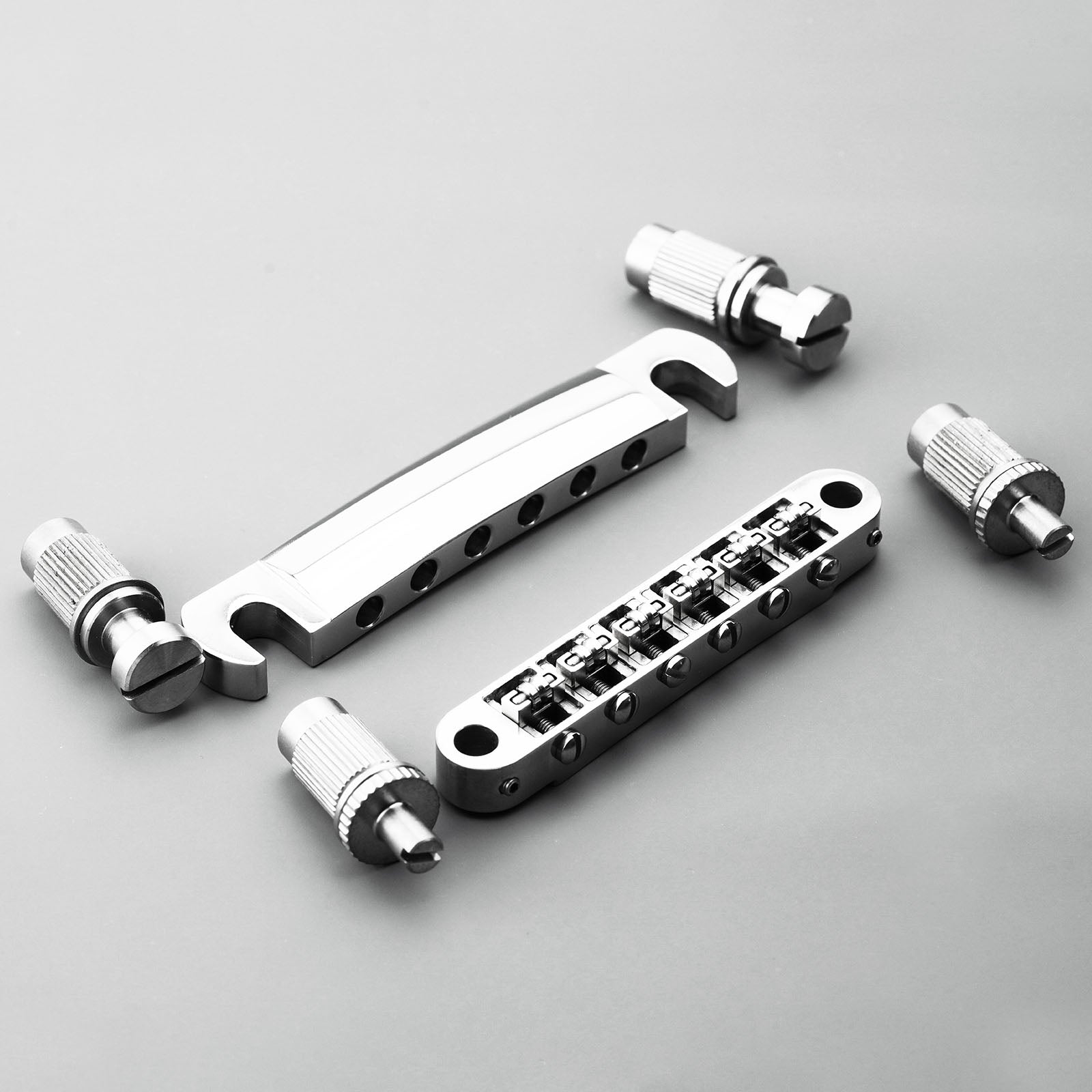 Titanium Tune-O-Matic Bridge & Tailpiece Set Guyker