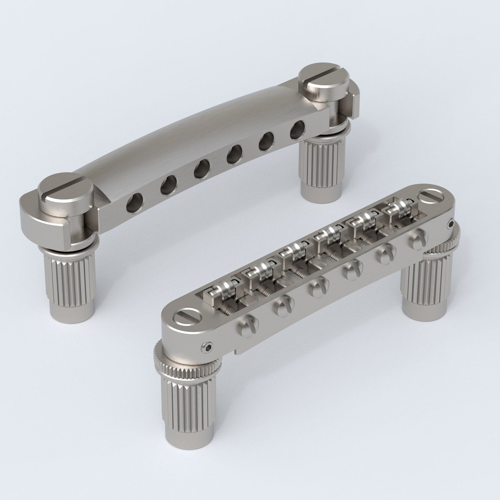 Titanium Tune-O-Matic Bridge & Tailpiece Set Guyker