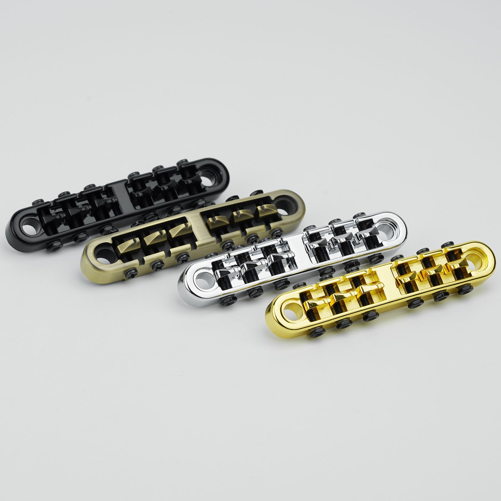 Tune-O-Matic Guitar Bridge 6 String 14 Inch Radius M8 Screws Guyker