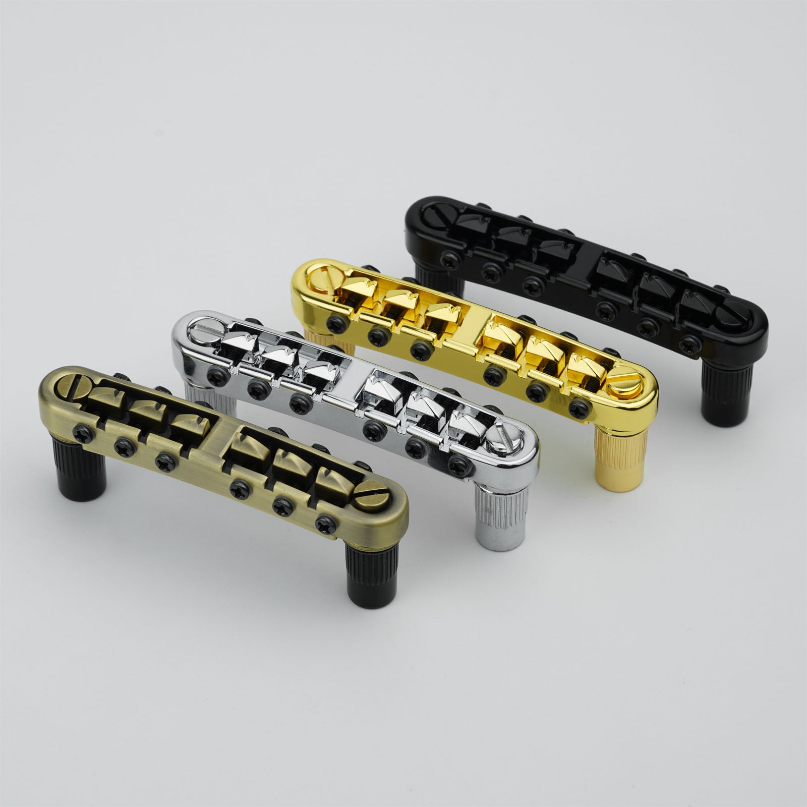Tune-O-Matic Guitar Bridge 6 String 14 Inch Radius M8 Screws Guyker