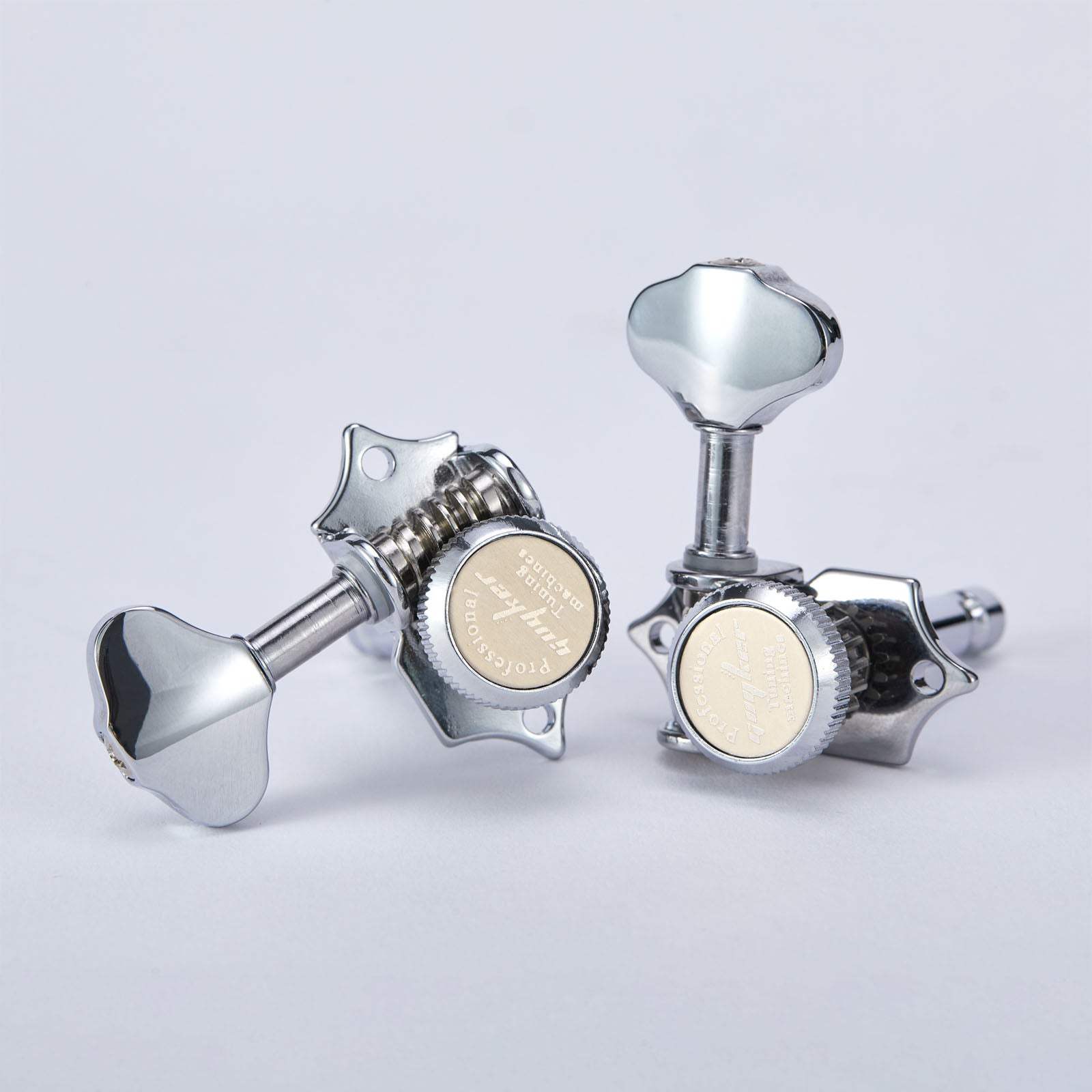 Vintage Open Gear Guitar Tuning Pegs 3R+3L Set 1:18 Ratio Guyker