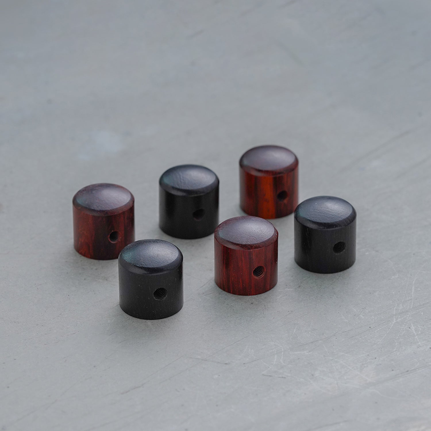 WK005 3 Pcs GUYKER Red /Black Brown Sandalwood Potentiometer Knob Inner Diameter 6MM for Guitar Bass Accessories