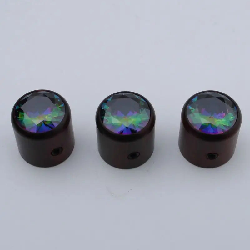Wood Potentiometer Control Knob Set with Inlay Dia. 6mm for Guitar & Bass | Guyker