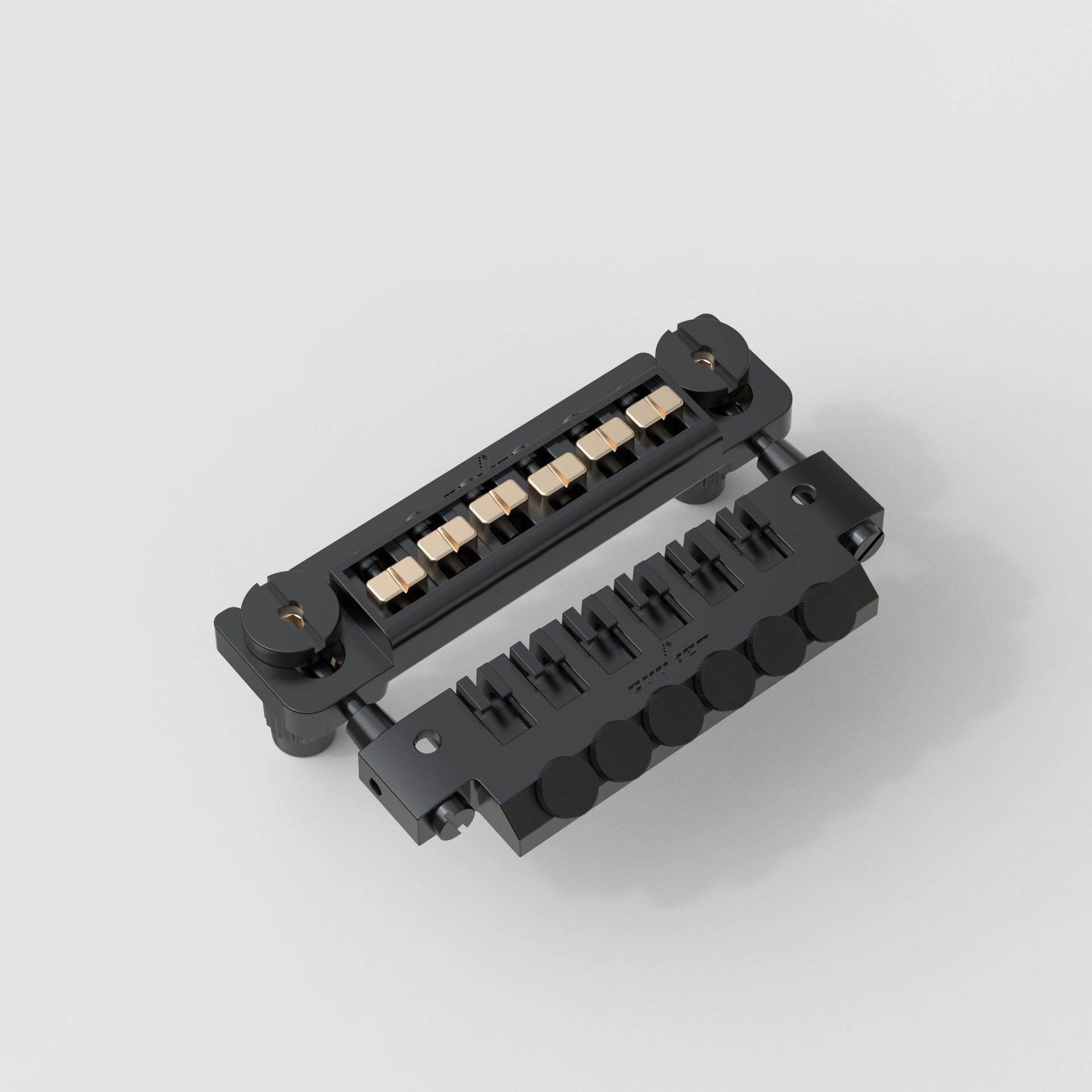 Wraparound Guitar Bridge & Tailpiece Set 6 Adjustable Saddles Guyker