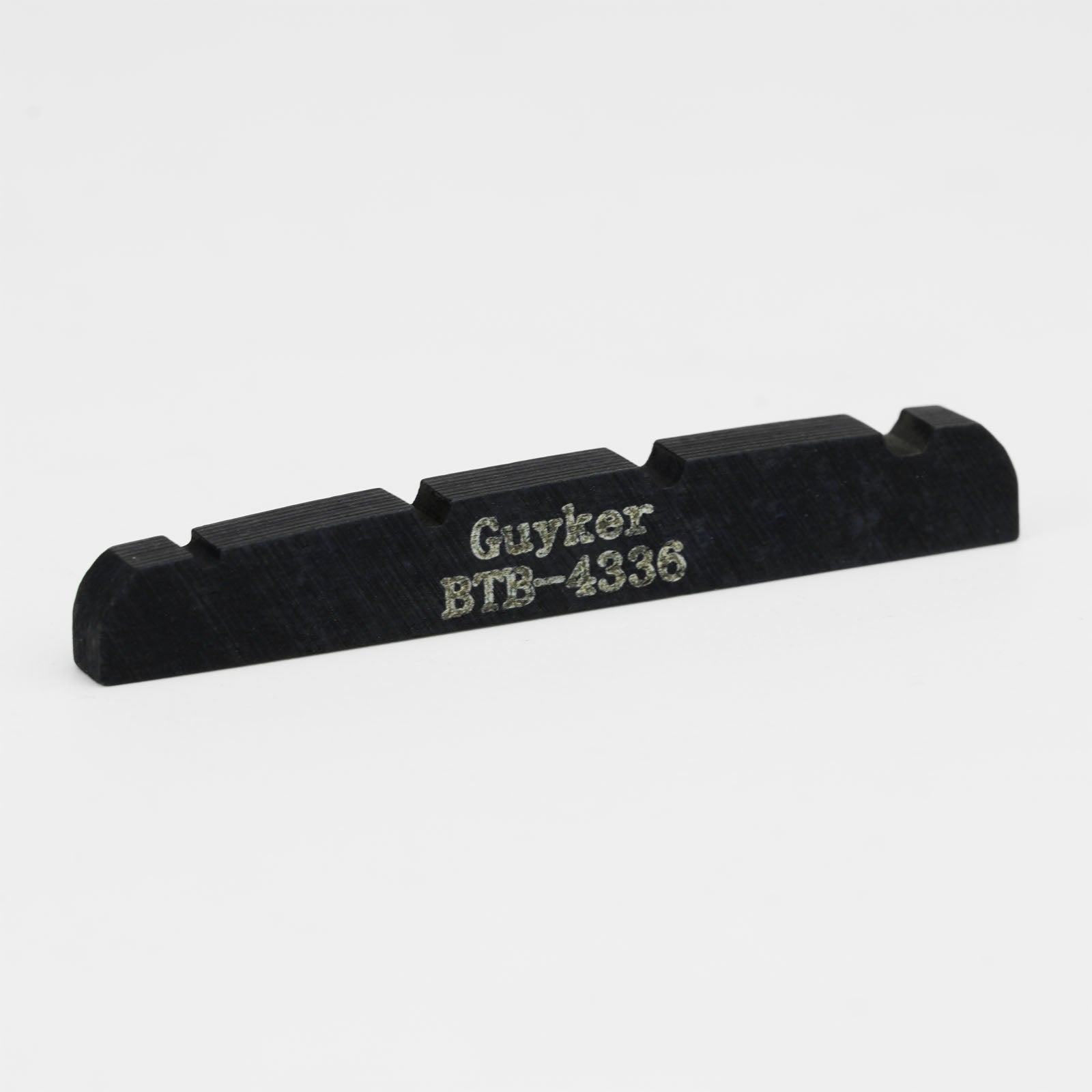 Guyker Bone Nut for Bass Black Flat Bottom Pre-Slotted 4 String Bass