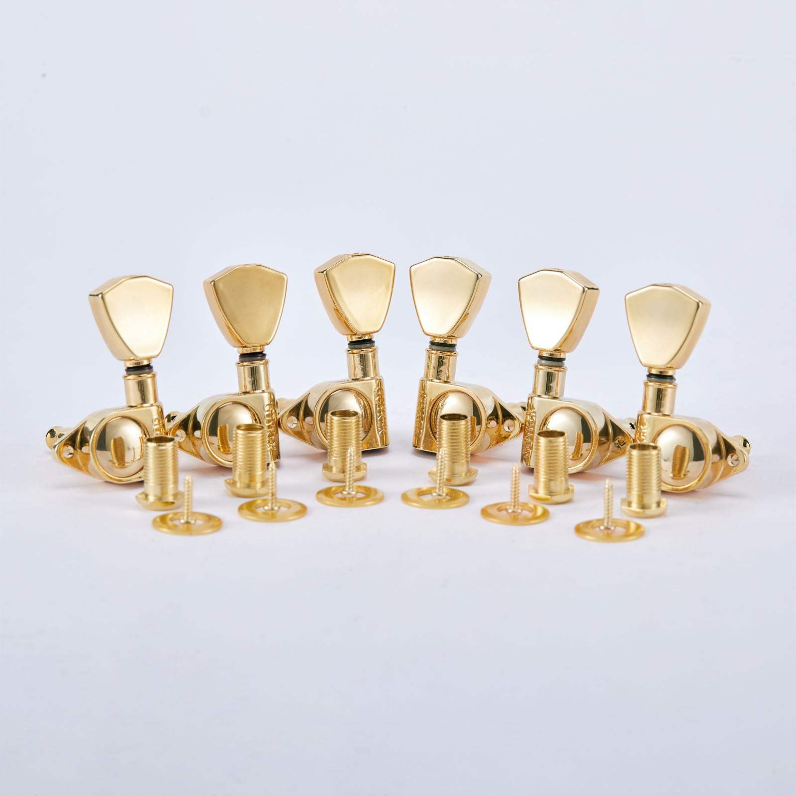 GK-104 Guitar Machine Heads (3L + 3R Handed) - 1:21 Sealed Tuning Key Pegs - Guyker