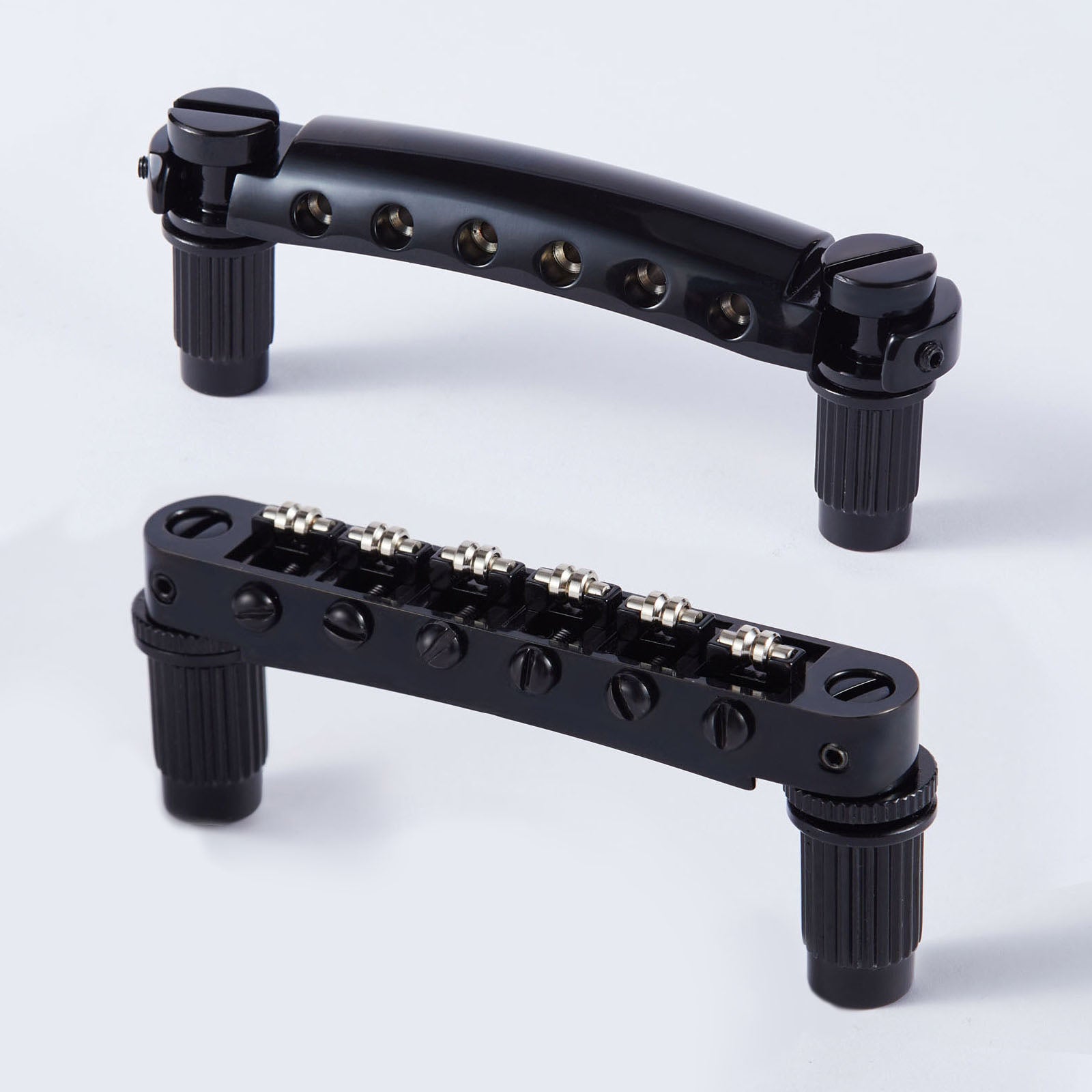 Guyker GM005 & GS001 Stop Bar Tailpiece avec un pont à rouleau Tune-O-Matic pour guitares LP et SG