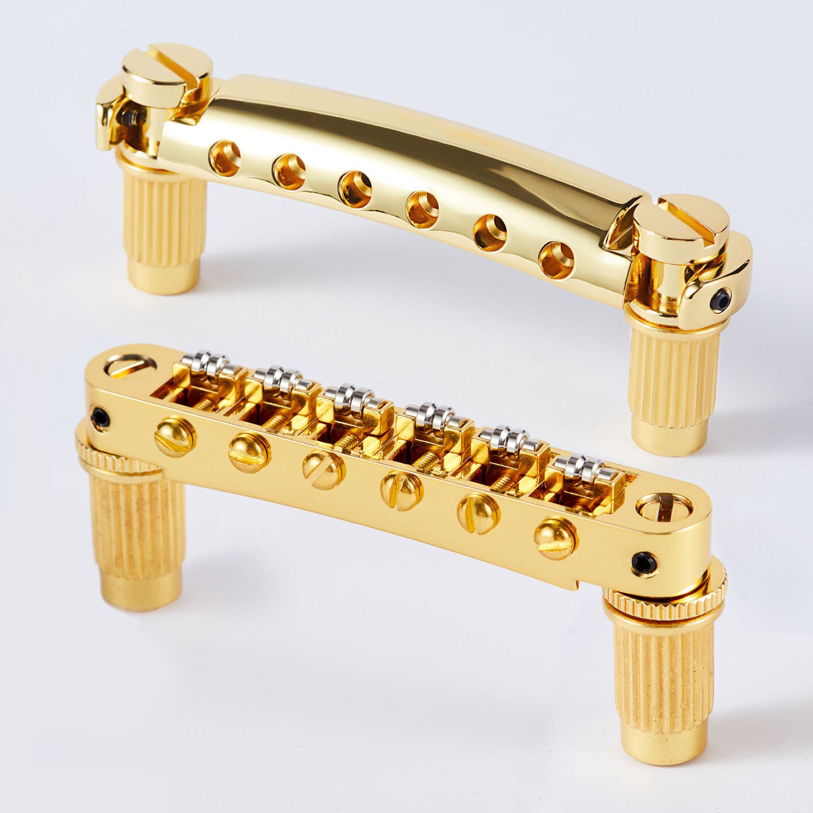 Guyker GM005 & GS001 Stop Bar Tailpiece avec un pont à rouleau Tune-O-Matic pour guitares LP et SG