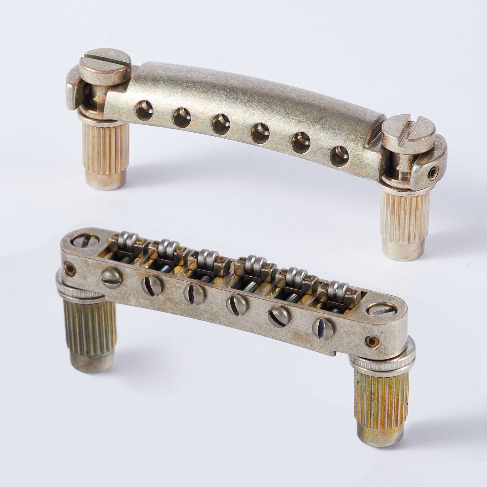 Guyker GM005 & GS001 Stop Bar Tailpiece avec un pont à rouleau Tune-O-Matic pour guitares LP et SG