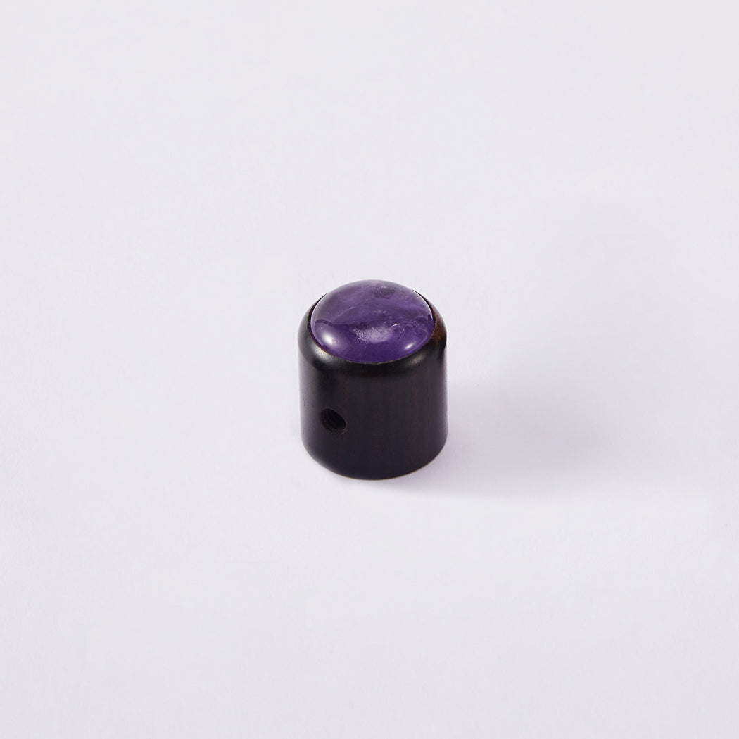WK013 Guitar Bass Control Knobs with 6mm Dia. Natural Amethyst Stone Surface