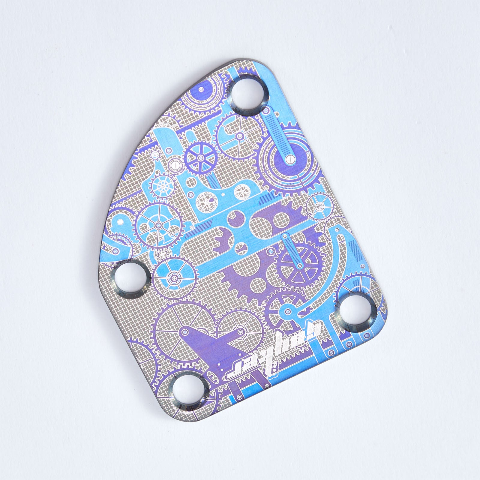 Guyker Titanium Electric Guitar Neck Back Mounting Plate Guitar Parts