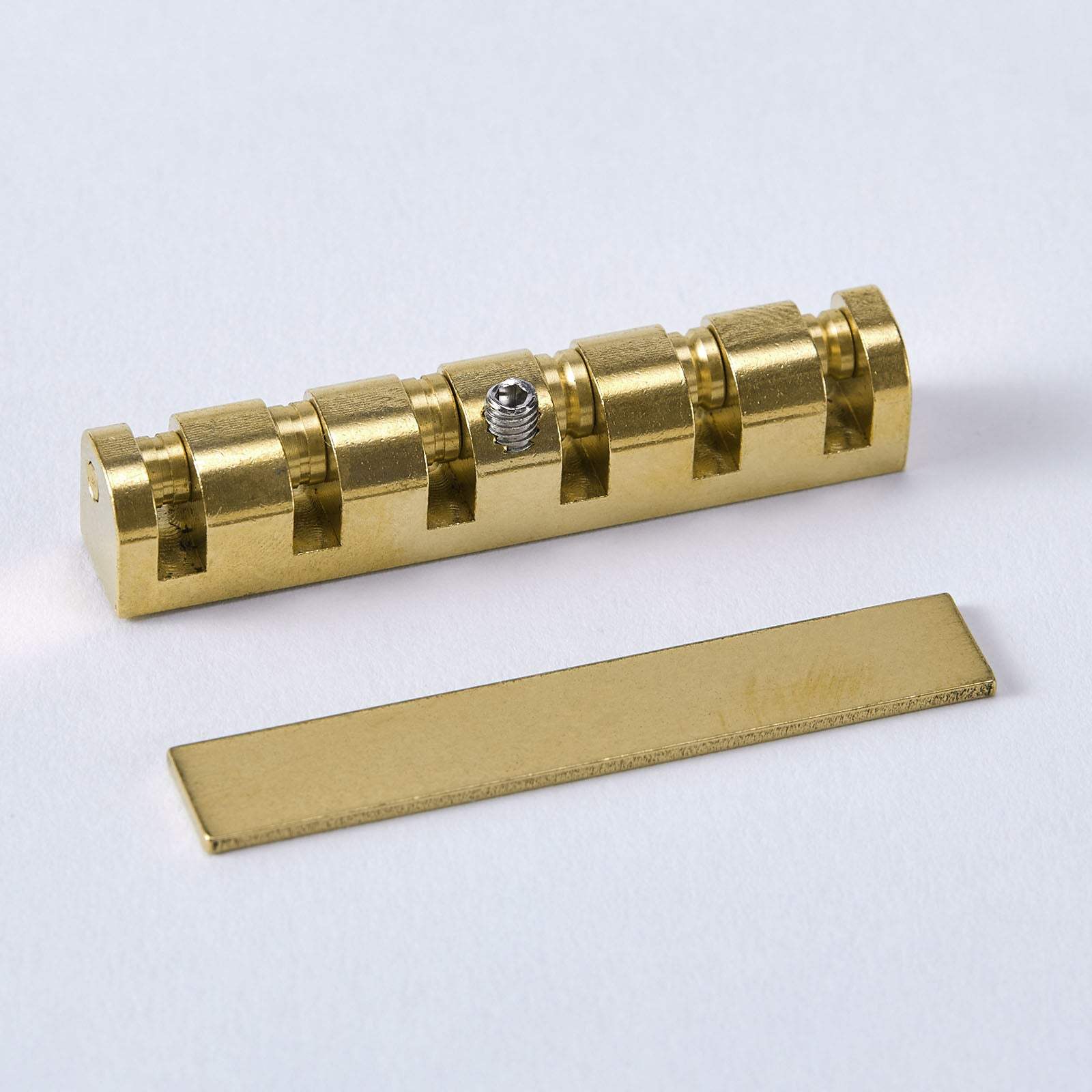 Guyker Height Adjustable 43mm Brass Roller Guitar Nut Replacement for LP SG Style Electric Guitars