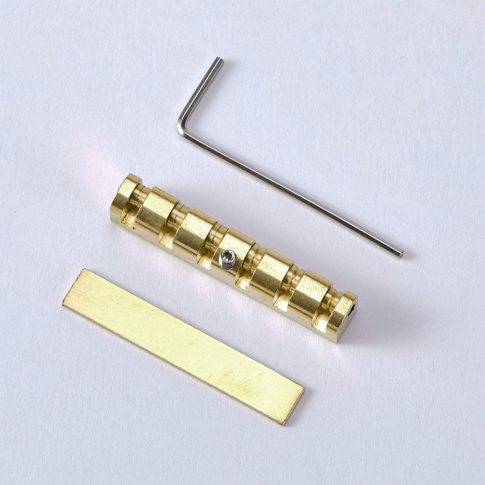 Guyker Height Adjustable 43mm Brass Roller Guitar Nut Replacement for LP SG Style Electric Guitars