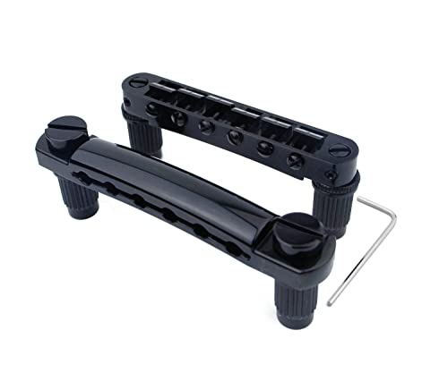 Guyker Guitar Tune-O-Matic Bridge and Stop Bar Tailpiece Combo with Anchors and Studs Replacement Compatible with LP SG EPI 6 String Electric Guitar