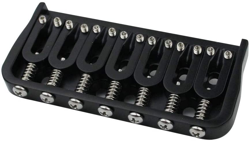 hips Guyker 6/7 String Guitar Fixed Bridge – Metal Hardtail Bridges Replacement Part for Electric Guitar (Black)