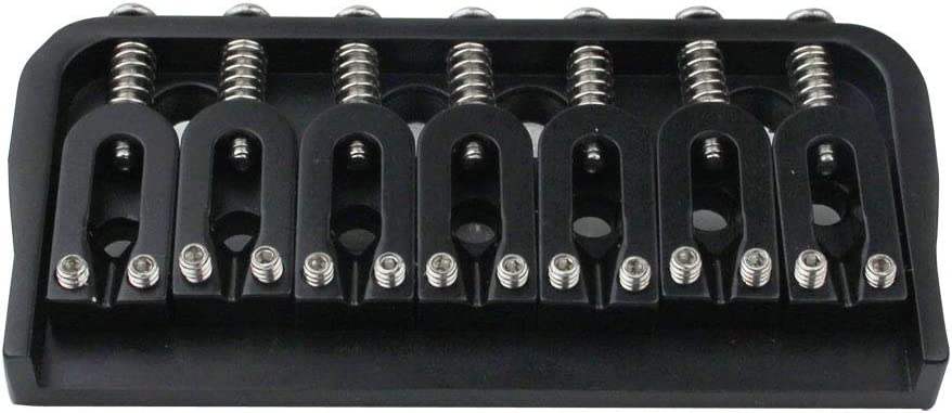 Guyker 6/7 String Guitar Fixed Bridge – Metal Hardtail Bridges Replacement Part for Electric Guitar (Black) - Guyker