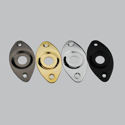 1 Piece Oval Curved Metal Jack Plate For Electric Guitar Bass Made In KOREA