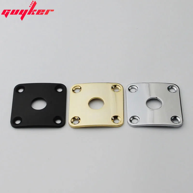 1 Piece Square Curved Metal Jack Plate For Electric Guitar Bass
