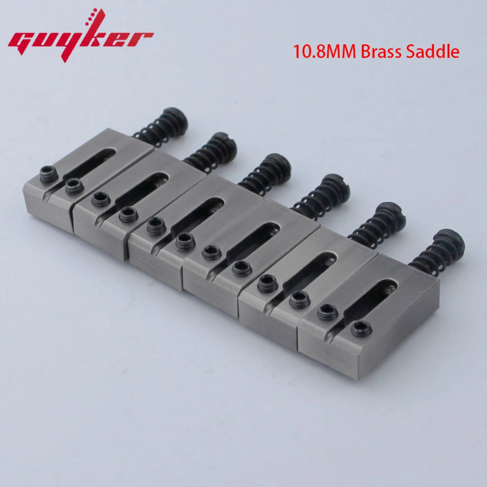 brass roller6ps 10.8 10.5MM Bridge Saddles Electric Guitar For Strat ST Guitar