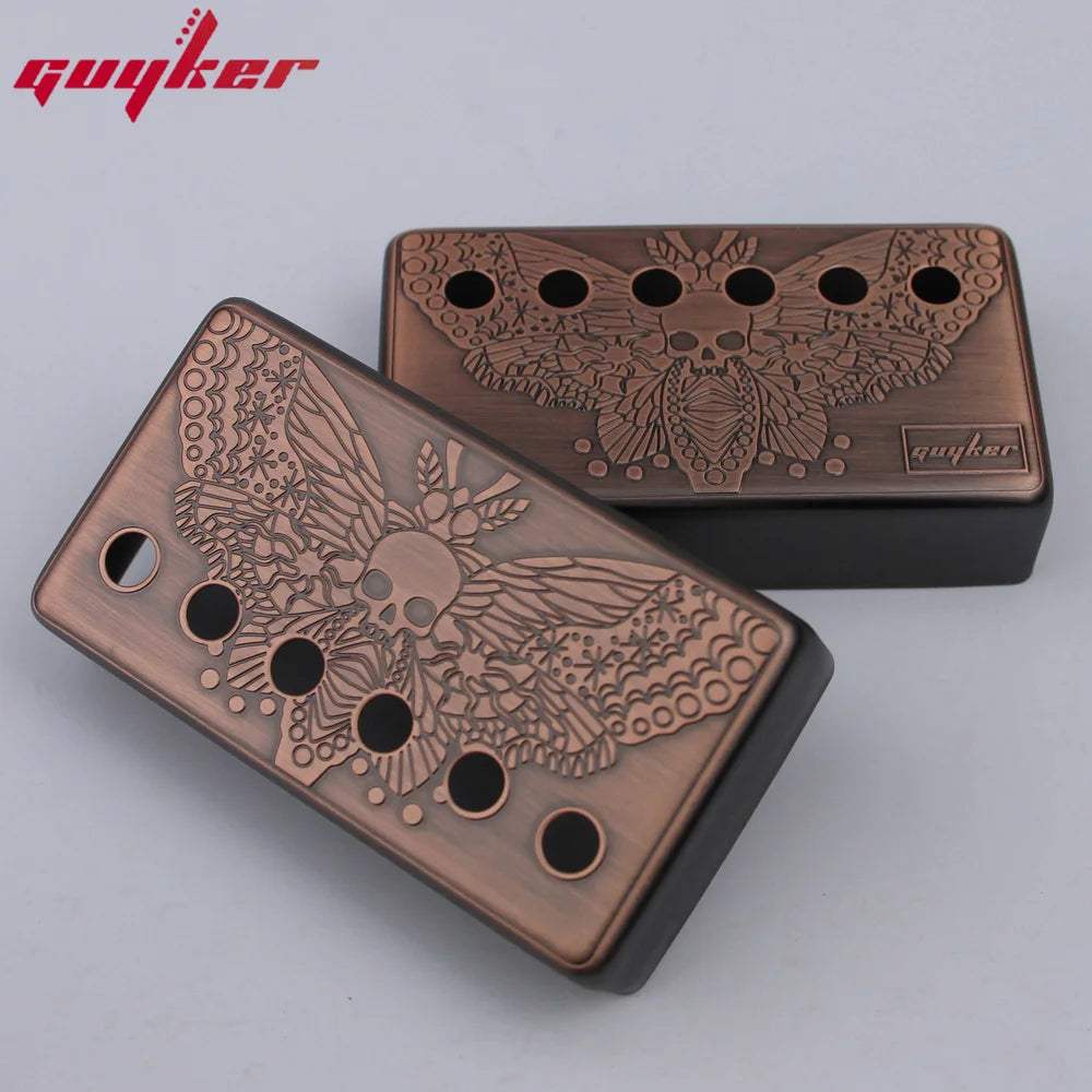 PC007 Cupronickel Skeleton-Butterfly Wings Humbucker Guitar Pickup Covers Set 50/52MM - Guyker